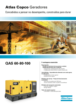 Atlas Copco Geradores QAS 60-80-100