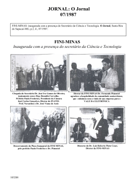 FINI - Minas inaugurada com a presença do secretário da