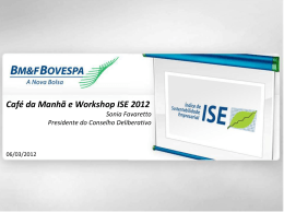 Café da Manhã e Workshop ISE 2012