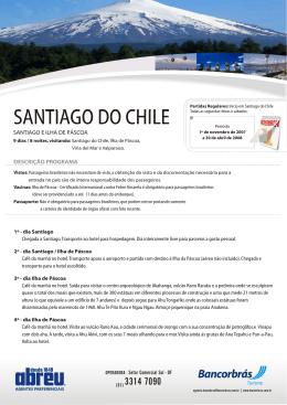 Chile - Santiago e Ilha de Páscoa
