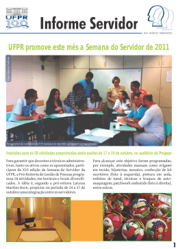 UFPR promove este mês a Semana do Servidor de 2011
