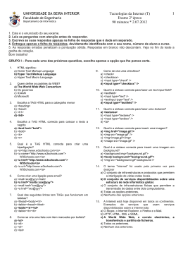 Exame 2011-2012 - Departamento de Informática da Universidade