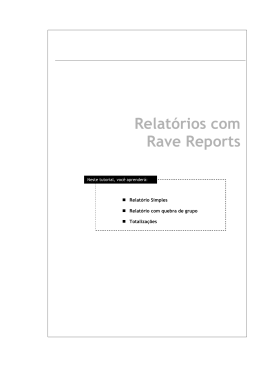 Relatórios com Rave Reports