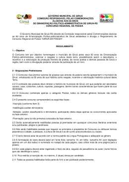 Regulamento - Prefeitura Municipal de Giruá