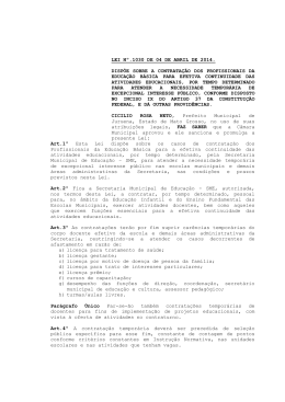 lei nº.1030 de 04 de abril de 2014. dispõe sobre a contratação dos