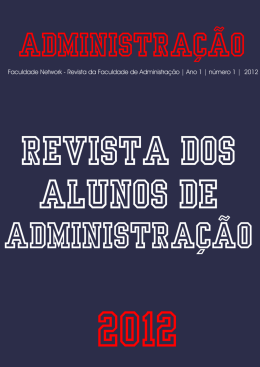 ADMINISTRAÇÃO – 2012- Revista dos alunos