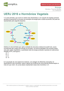 UERJ 2016 e Hormônios Vegetais