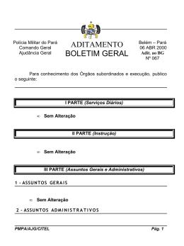 ADT BG 067- De 06 ABR 2000 - Proxy da Polícia Militar do Pará!