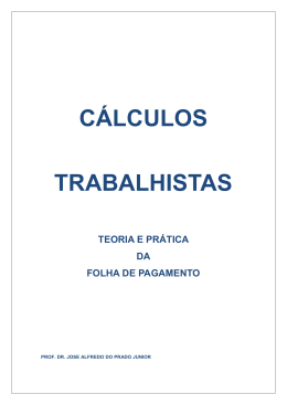 CÁLCULOS TRABALHISTAS
