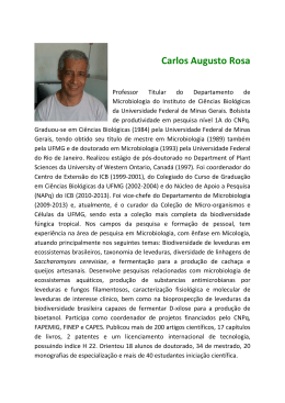 Carlos Augusto Rosa - Instituto de Ciências Biológicas da UFMG