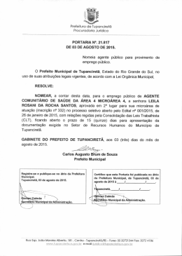 Carlos Augusto Brum de Souza Prefeito Municipal -