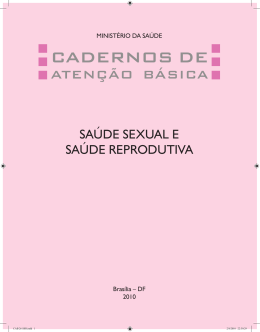 Caderno de Atenção Básica – Saúde Sexual e Saúde Reprodutiva