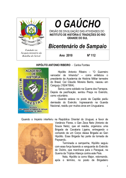 HIPÓLITO ANTONIO RIBEIRO - Academia de História Militar