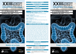 Programa - Sociedade Portuguesa de Coloproctologia