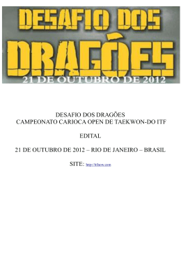 desafio dos dragões campeonato carioca open de taekwon