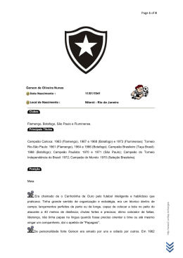 Craques do Botafogo - Gerson de Oliveira Nunes