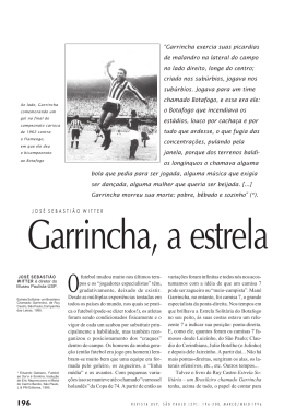 Garrincha, a estrela solitária José Sebastião Witter