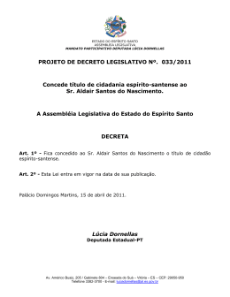 requerimento s/nº-99 - Assembléia Legislativa do Estado do Espírito