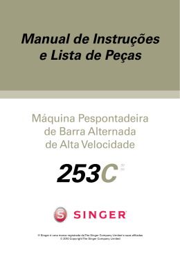 Singer 253C Pespontadeira de Barra Alternada | Manual de