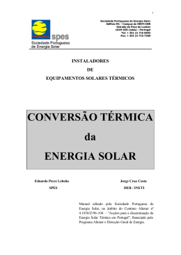 CONVERSÃO TÉRMICA da ENERGIA SOLAR
