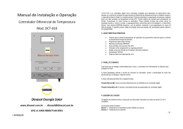 Manual CDT Mod. DCT-010 - Dinasol | Tecnologia em Energia Solar