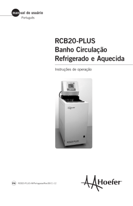 RCB20-PLUS Banho Circulação Refrigerado e Aquecida