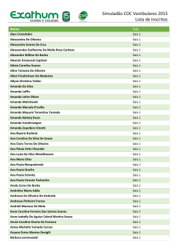 Simuladão COC Vestibulares 2015 Lista de Inscritos