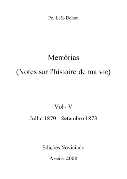 Memórias (Notes sur l`histoire de ma vie)