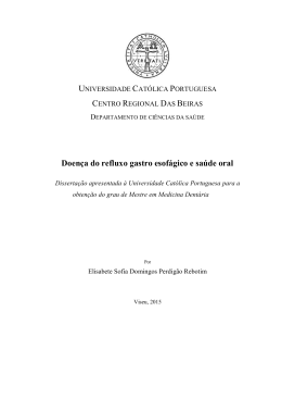 Elisabete Rebotim Dissertação DRGE e Saúde Oral