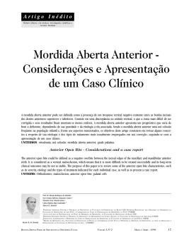 Mordida Aberta Anterior - CORA - Centro Odontológico Rodrigues