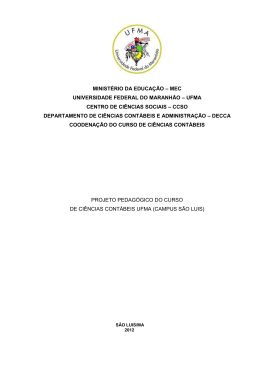 Projeto Pedagógico do Curso - Universidade Federal do Maranhão