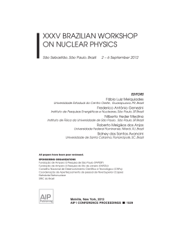 xxxv brazilian workshop on nuclear physics