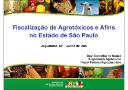 Fiscalização de Agrotóxicos e Afins no Estado de São Paulo