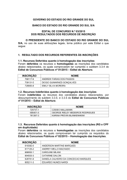 Edital N.º 03/2015 - FDRH - Governo do Estado do Rio Grande do Sul