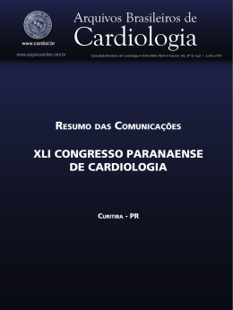 XLi ConGResso PaRanaense de CaRdioLoGia