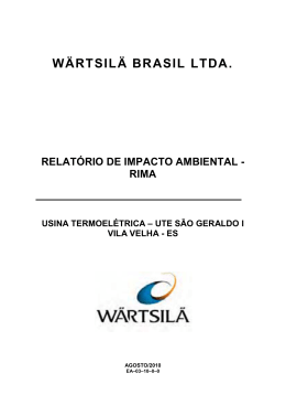 WÄRTSILÄ BRASIL LTDA. - Instituto Estadual de Meio Ambiente