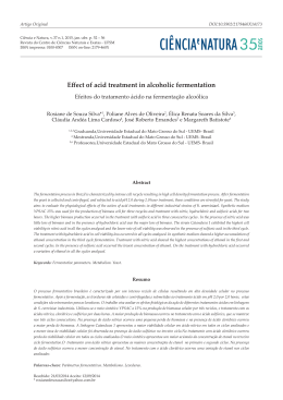 Effect of acid treatment in alcoholic fermentation