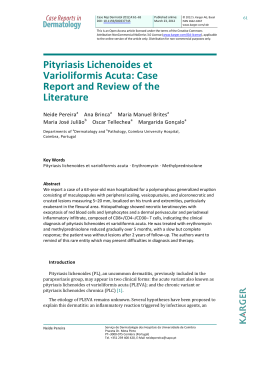 Pityriasis Lichenoides et Varioliformis Acuta: Case Report