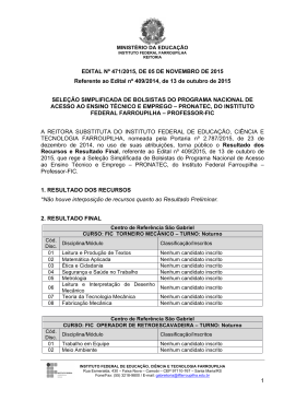 1 EDITAL Nº 471/2015, DE 05 DE NOVEMBRO DE 2015 Referente