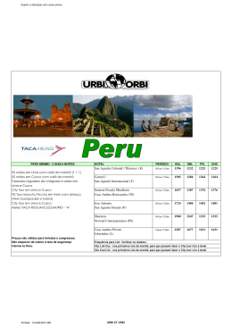 PERU 2010 - Premium Viagens e Turismo