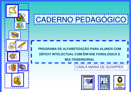 caderno pedagógico - Secretaria de Estado da Educação do Paraná