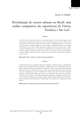 Revitalização de centros urbanos no Brasil: uma análise
