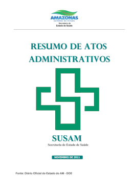 resumo de atos administrativos - Secretaria de Estado de Saúde do