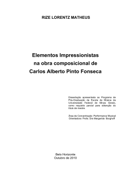 Elementos Impressionistas na obra composicional de Carlos Alberto