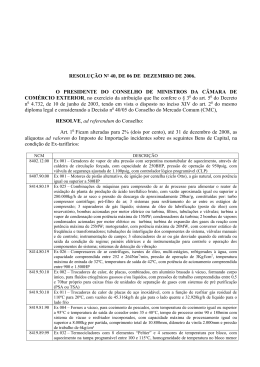 Resolução Camex 40 de 2006 - Ministério do Desenvolvimento