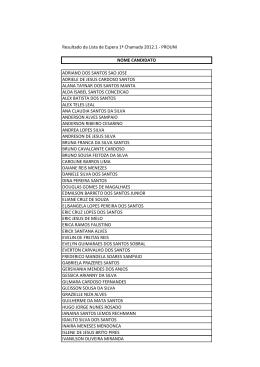 Resultado da Lista de Espera 1ª Chamada 2012.1