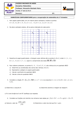 Estudo de Recuperação Matemática 1º ano EM - 1º tri