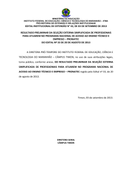 EDITAL INSTITUCIONAL DE EXTENSÃO N° 43, DE 03 DE