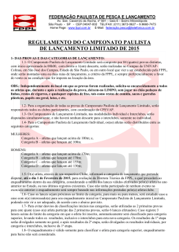 regulamento para o campeonato paulista de lançamento 2015