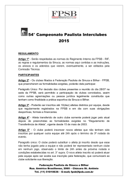 54° Campeonato Paulista Interclubes 2015